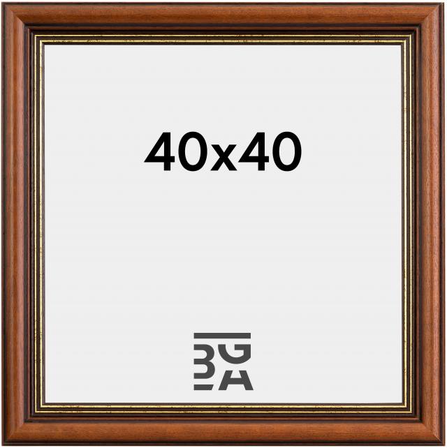 Matte red 40x40 wooden picture frame - Narrow