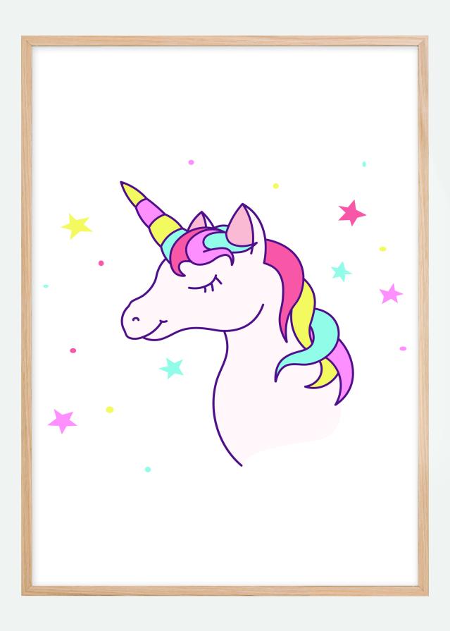 Bildverkstad Unicorn White Poster